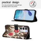 For Realme C71 4G Global Colored Drawing Pattern Plain Weave Leather Phone Case(Roses On Black) - 3