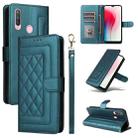 For vivo Y3 / Y17 Diamond Lattice Leather Flip Phone Case(Green) - 1