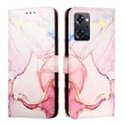 For OPPO Reno9 A JP Version PT003 Marble Pattern Flip Leather Phone Case(Rose Gold) - 1