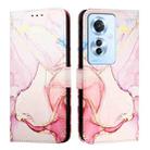 For OPPO Reno 11F 5G Global PT003 Marble Pattern Flip Leather Phone Case(Rose Gold) - 1