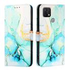 For OPPO A15 / A15s / A35 2021 PT003 Marble Pattern Flip Leather Phone Case(Green) - 2