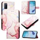 For OPPO A72 / A52 / A92 4G PT003 Marble Pattern Flip Leather Phone Case(Rose Gold) - 1