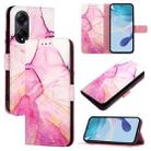 For OPPO A98 5G / F23 5G India PT003 Marble Pattern Flip Leather Phone Case(Pink Purple Gold) - 1