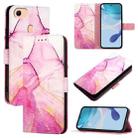 For OPPO F17 / A73 2020 4G Global PT003 Marble Pattern Flip Leather Phone Case(Pink Purple Gold) - 1