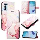 For OPPO Reno5 4G / 5G / Find X3 Lite PT003 Marble Pattern Flip Leather Phone Case(Rose Gold) - 1