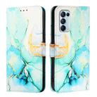 For OPPO Reno5 4G / 5G / Find X3 Lite PT003 Marble Pattern Flip Leather Phone Case(Green) - 2