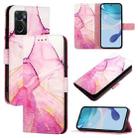 For OPPO K10 4G PT003 Marble Pattern Flip Leather Phone Case(Pink Purple Gold) - 1