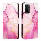 For OPPO K10 4G PT003 Marble Pattern Flip Leather Phone Case(Pink Purple Gold) - 2