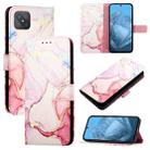 For OPPO A92s PT003 Marble Pattern Flip Leather Phone Case(Rose Gold) - 1