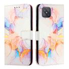 For OPPO A92s PT003 Marble Pattern Flip Leather Phone Case(Galaxy Marble White) - 2