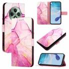 For OPPO Reno12 F 5G Global PT003 Marble Pattern Flip Leather Phone Case(Pink Purple Gold) - 1