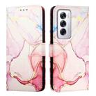 For OPPO Reno12 Global PT003 Marble Pattern Flip Leather Phone Case(Rose Gold) - 2