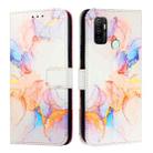 For OPPO A11s 4G PT003 Marble Pattern Flip Leather Phone Case(Galaxy Marble White) - 3