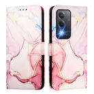 For OPPO A3 Pro 5G India PT003 Marble Pattern Flip Leather Phone Case(Rose Gold) - 3