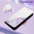 For OPPO A3 Pro 5G India PT003 Marble Pattern Flip Leather Phone Case(White Purple) - 2