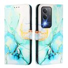 For OPPO A3 Pro 5G India PT003 Marble Pattern Flip Leather Phone Case(Green) - 3