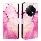 For OPPO A5 Pro China PT003 Marble Pattern Flip Leather Phone Case(Pink Purple Gold) - 3