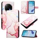 For OPPO A5 Pro China PT003 Marble Pattern Flip Leather Phone Case(Rose Gold) - 1