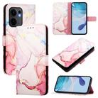 For OPPO Reno13 F 5G Global PT003 Marble Pattern Flip Leather Phone Case(Rose Gold) - 1