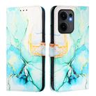 For OPPO Reno13 F 5G Global PT003 Marble Pattern Flip Leather Phone Case(Green) - 3
