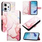 For OPPO Reno14 Pro 5G Global PT003 Marble Pattern Flip Leather Phone Case(Rose Gold) - 1