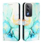 For OPPO A5 5G Global PT003 Marble Pattern Flip Leather Phone Case(Green) - 2