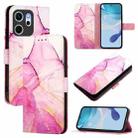 For OPPO Reno14 F 5G PT003 Marble Pattern Flip Leather Phone Case(Pink Purple Gold) - 1
