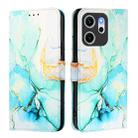 For OPPO Reno14 F 5G PT003 Marble Pattern Flip Leather Phone Case(Green) - 2