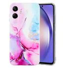For Samsung Galaxy A05 IMD Marble Pattern TPU Phone Case(Pink Blue) - 1