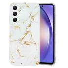 For Samsung Galaxy A35 5G IMD Marble Pattern TPU Phone Case(White) - 1