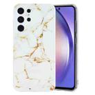 For Samsung Galaxy S24 Ultra 5G IMD Marble Pattern TPU Phone Case(White) - 1