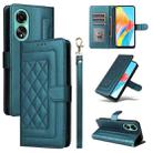 For OPPO A78 4G Diamond Lattice Leather Flip Phone Case(Green) - 1