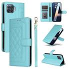 For OPPO A93 4G / F17 Pro Diamond Lattice Leather Flip Phone Case(Mint Green) - 1