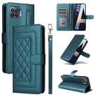 For OPPO A93 4G / F17 Pro Diamond Lattice Leather Flip Phone Case(Green) - 1