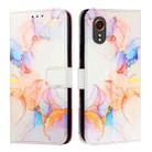 For Samsung Galaxy Xcover7 PT003 Marble Pattern Flip Leather Phone Case(Galaxy Marble White) - 1