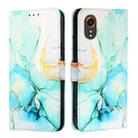 For Samsung Galaxy Xcover7 PT003 Marble Pattern Flip Leather Phone Case(Green) - 1