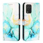 For Samsung Galaxy M62 PT003 Marble Pattern Flip Leather Phone Case(Green) - 1