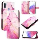 For Samsung Galaxy A11 EU PT003 Marble Pattern Flip Leather Phone Case(Pink Purple Gold) - 1