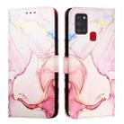 For Samsung Galaxy A21s PT003 Marble Pattern Flip Leather Phone Case(Rose Gold) - 2