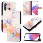 For Samsung Galaxy A21 EU PT003 Marble Pattern Flip Leather Phone Case(Galaxy Marble White) - 1