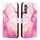 For Samsung Galaxy M34 5G / F34 5G PT003 Marble Pattern Flip Leather Phone Case(Pink Purple Gold) - 2
