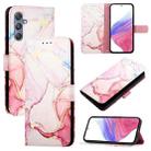 For Samsung Galaxy M34 5G / F34 5G PT003 Marble Pattern Flip Leather Phone Case(Rose Gold) - 1