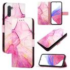 For Samsung Samsung Galaxy Note10 PT003 Marble Pattern Flip Leather Phone Case(Pink Purple Gold) - 1