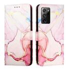 For Samsung Galaxy Note20 PT003 Marble Pattern Flip Leather Phone Case(Rose Gold) - 2