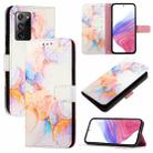 For Samsung Galaxy Note20 PT003 Marble Pattern Flip Leather Phone Case(Galaxy Marble White) - 1