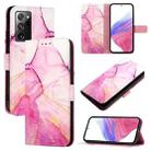 For Samsung Galaxy Note20 Ultra PT003 Marble Pattern Flip Leather Phone Case(Pink Purple Gold) - 1