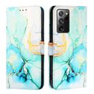 For Samsung Galaxy Note20 Ultra PT003 Marble Pattern Flip Leather Phone Case(Green) - 2