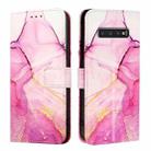 For Samsung Galaxy S10+ PT003 Marble Pattern Flip Leather Phone Case(Pink Purple Gold) - 2