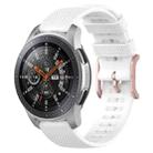 For Samsung Galaxy Watch3 45mm / Galaxy Watch 46mm 22mm Dot Texture Watch Band(White) - 1