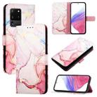 For Samsung Galaxy S20 Ultra PT003 Marble Pattern Flip Leather Phone Case(Rose Gold) - 1